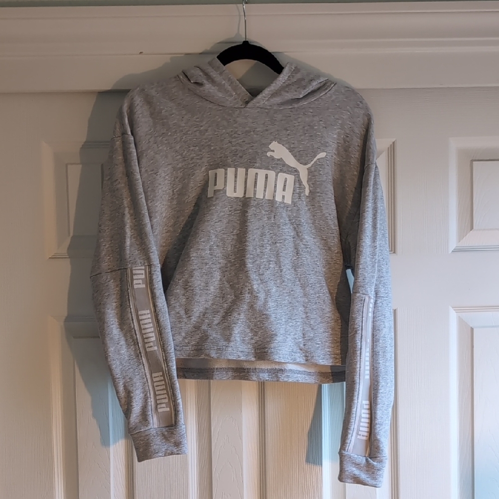 Puma Gray Pullover Hoodie Sweater
